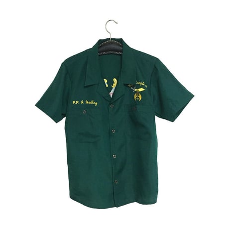 【USED】80'S SHRINE CLUB EMBROIDERY WORK SHIRT