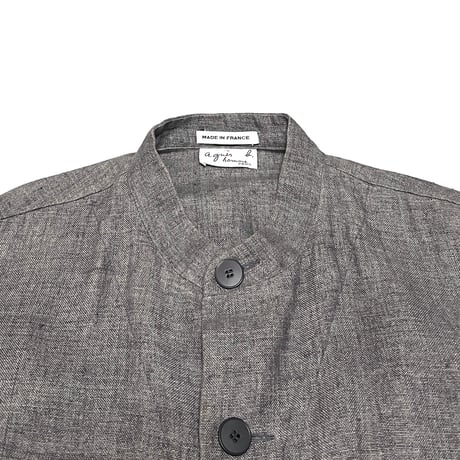 【USED】90's agnès b. HOMME LINEN JACKET GRAY
