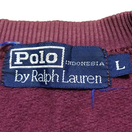 【USED】90'S POLO BY RALPH LAUREN EMBROIDERED SWEATSHIRT