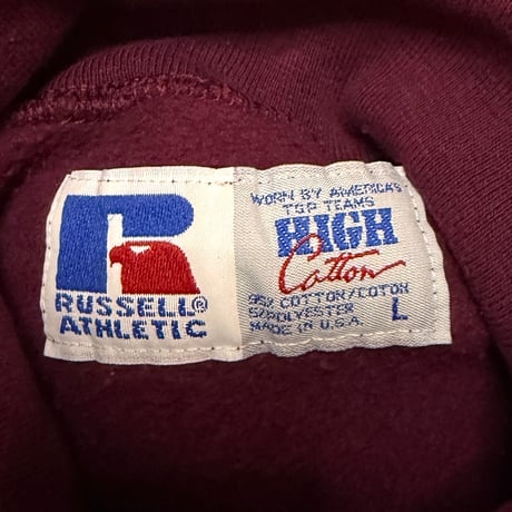 【USED】90's Russell Athletic "DICK RV" Embroidered High Neck Sweatshirt