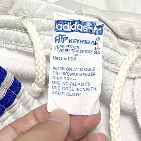 【USED】80'S ADIDAS ATP TRACK PANTS WHITE SILVER
