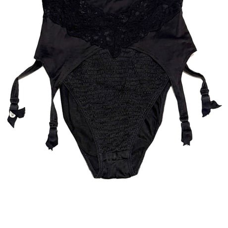 【USED】90's MOSCHINO Lingerie Bondage Layered Bodysuit by MARVEL Made in Italy