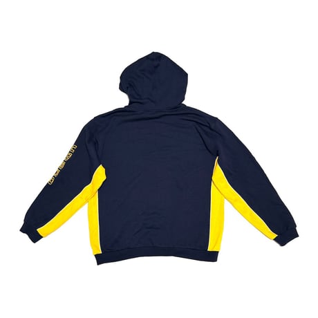 【USED】00's UMBRO AUTHENTIC Logo Hoodie Navy × Yellow