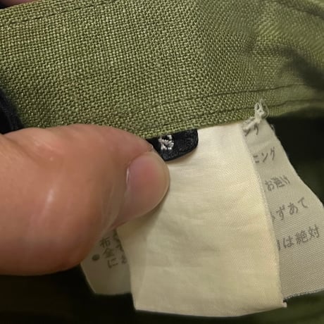 【USED】90's tricot COMME des GARCONS LINEN LONG SKIRT KHAKI