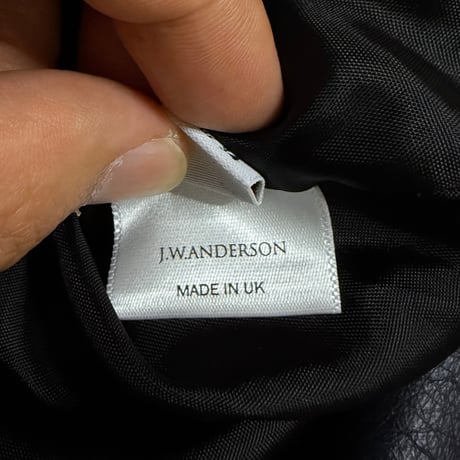 【DEAD STOCK】J.W. ANDERSON 2011AW Navy × Red Leather Biker Jacket
