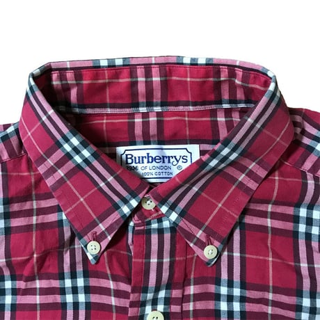 【USED】BURBERRYS RED CHECK B.D SHIRT
