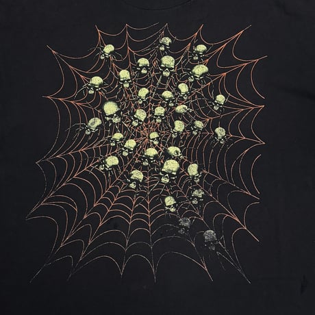 【USED】90's SKULL SPIDER & WEB T-SHIRT