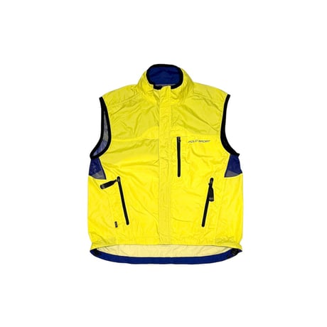 【USED】90's POLO SPORT RALPH LAUREN ZIP VEST YELLOW