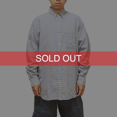 【USED】90'S-00'S J.CREW CHECK B.D.SHIRT