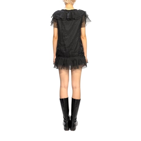 【USED】00's Twelve By Twelve Ruffle Tulle Mini Dress