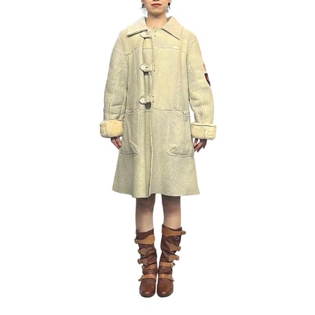 【USED】00's DIESEL REAL SHEEPSKIN BUFFALO COAT