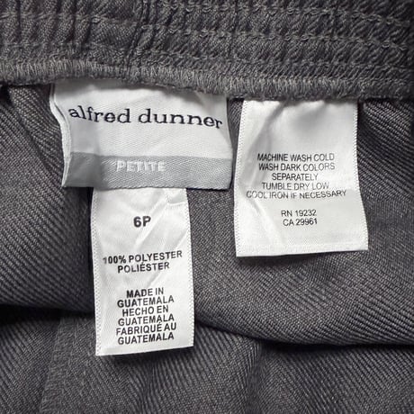 【USED】00's alfred dunner SLACKS EASY PANTS GRAY