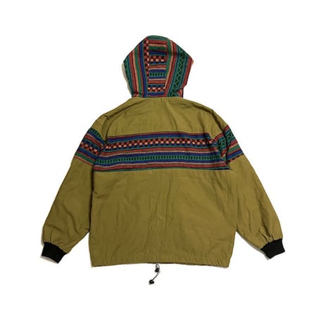 【USED】80'S CPM JACQUARD WEAVE SWITCHING JACKET MADE IN ITALY