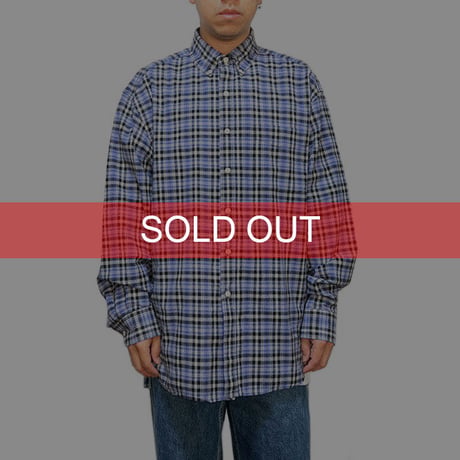 【USED】90'S OLD GAP CHECK B.D. SHIRT PURPLE