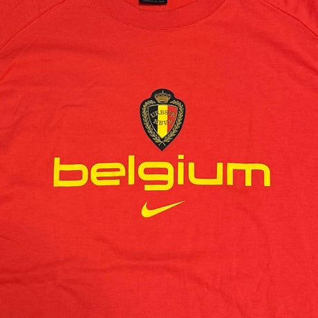 【USED】00's NIKE Soccer Belgium National Team Print T-shirt