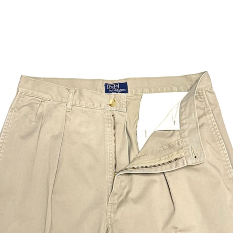 【USED】80's-90's Polo by Ralph Lauren Two-Tuck Chino Trousers Made in USA