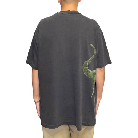 【USED】90's San Diego Zoo GREEN IGUANAS T-SHIRT