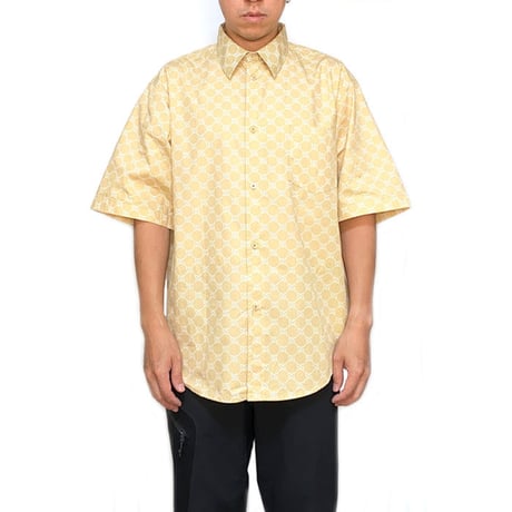 【USED】90'S STUSSY SS MONOGRAM S/S SHIRT