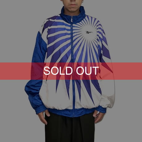 【USED】90'S REEBOK PINWHEEL GRAPHIC NYLON JACKET