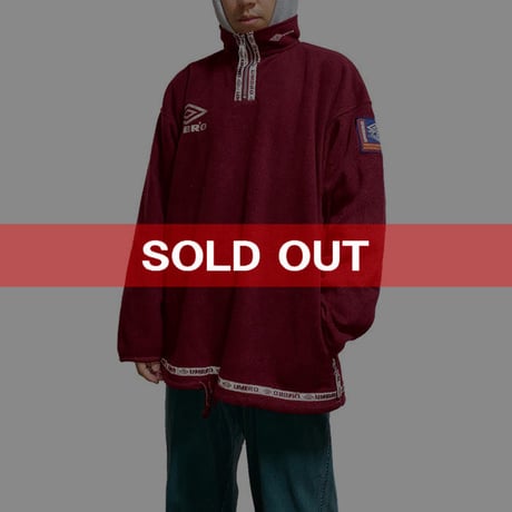 【USED】90'S UMBRO ZIP FLEECE TOP
