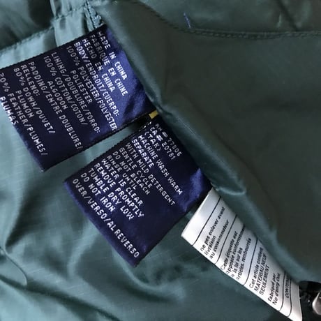 【USED】90'S TOMMY HILFIGER REVERSIBLE DOWN JACKET