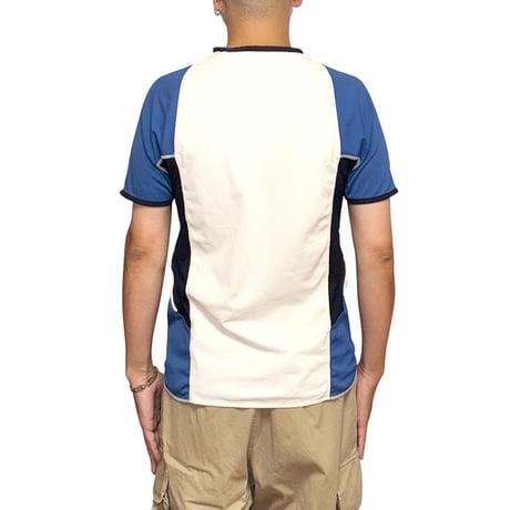 【USED】00's Nike Dri-FIT UV Bicolor Raglan Sports T-shirt Blue × White