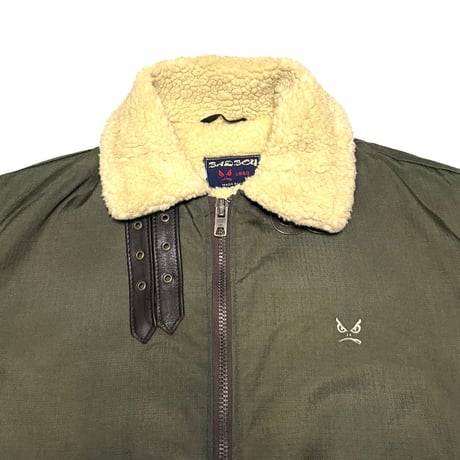 【USED】90'S BAD BOY × SCHOTT B-3 JACKET KHAKI