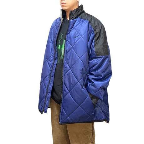 【USED】00'S NIKE QUILTING JACKET METALLIC BLUE