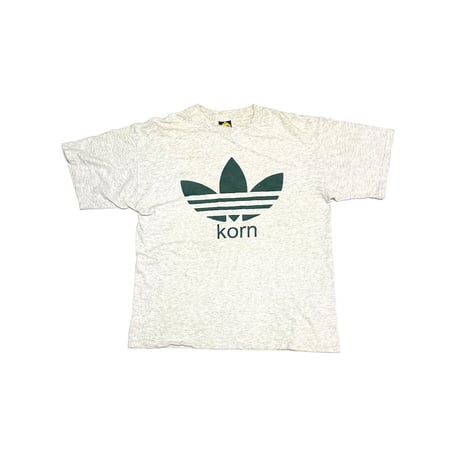 【USED】90's-00's Korn x Trefoil Parody T-shirt