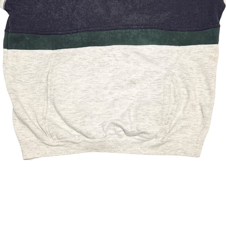 【USED】90's AZ SPORT Thermal Panel Pocket Sweatshirt