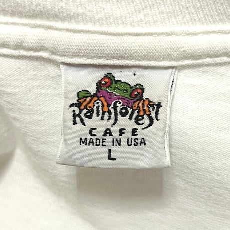 【USED】90's Rainforest CAFE ACID FROGS T-SHIRT