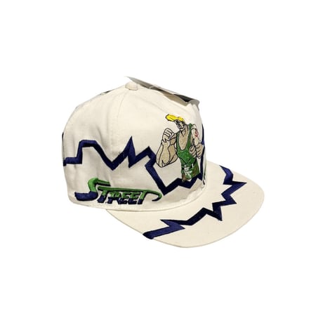 【DEAD STOCK】1996 VEGA × Street Fighter II “Guile” Snapback Cap Made for Italy