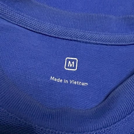 【USED】00'S APPLE EMBROIDERED T-SHIRT BLUE