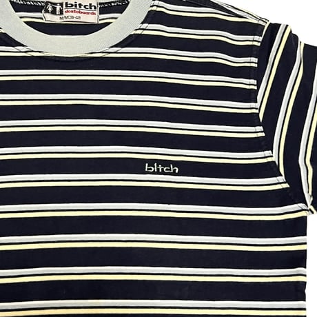 【USED】90's bitch skateboards BORDER T-SHIRT
