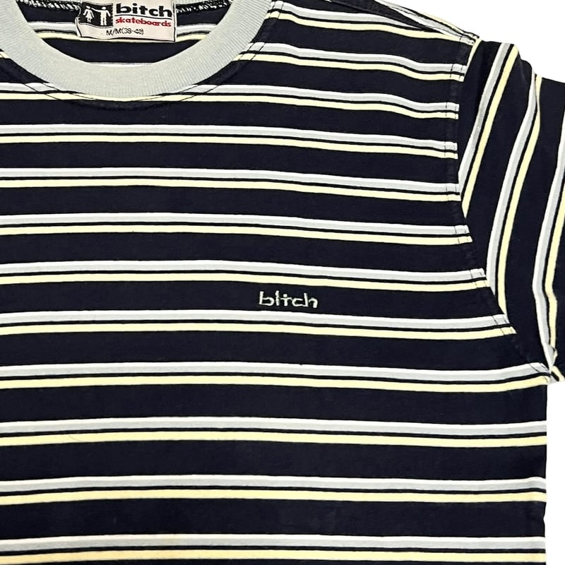 USED】90's bitch skateboards BORDER T-SHIRT | K
