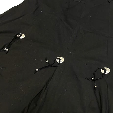 【USED】80'S Circle T CONCHO DESIGN LONG SKIRT BLACK
