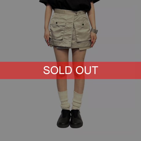 【USED】2010's SATIN WRAPPED MINI SKIRT