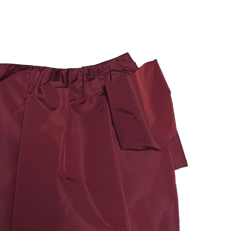 【USED】00's PRADA 2009 TAFFETA BUBBLE SKIRT BURGUNDY