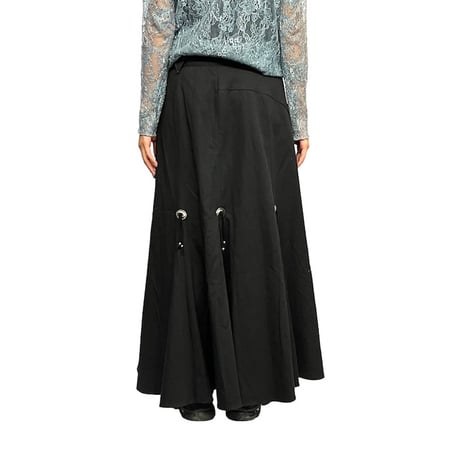 【USED】80'S Circle T CONCHO DESIGN LONG SKIRT BLACK