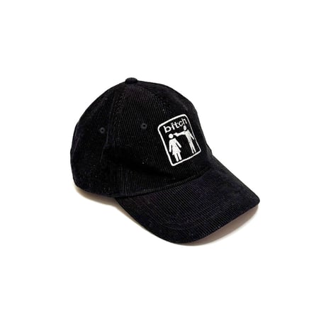 【USED】90's bitch skateboards 6-PANEL CORDUROY CAP BLACK