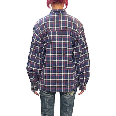 【USED】90'S-00'S VANS CHECK ZIP SHIRT