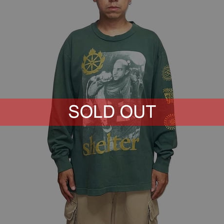 【USED】90's shelter TEXT22 L/S T-SHIRT