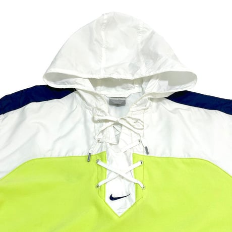 【USED】00'S NIKE LACE-UP POLY HOODIE