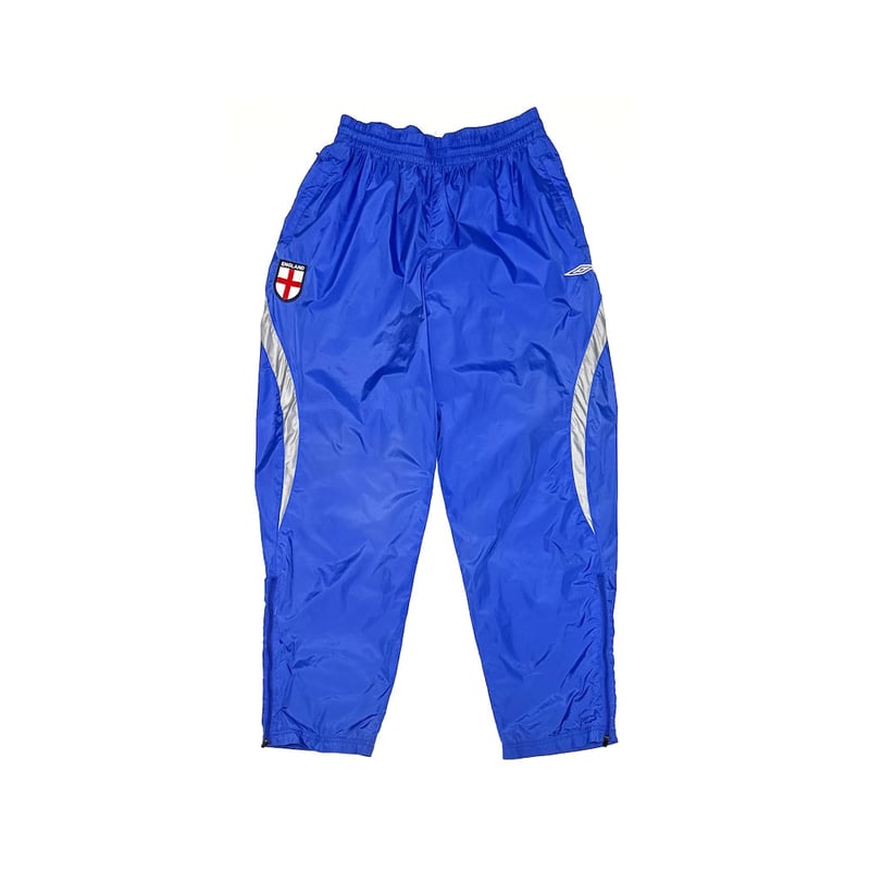 USED】00's UMBRO England Nylon Track Pants Blue