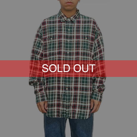 【USED】90'S OLD GAP PLAID FLANNEL SHIRT
