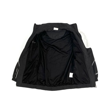 【USED】00'S UMBRO POLY TRACK JACKET BLACK × WHITE