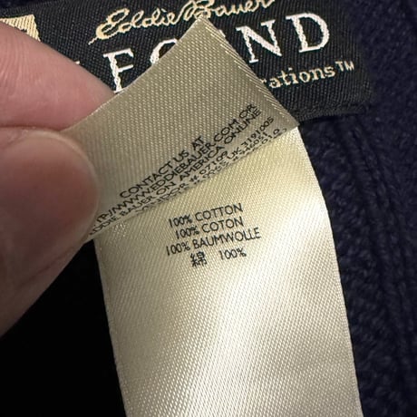 【USED】00's Eddie Bauer Legend Field Sweater NAVY