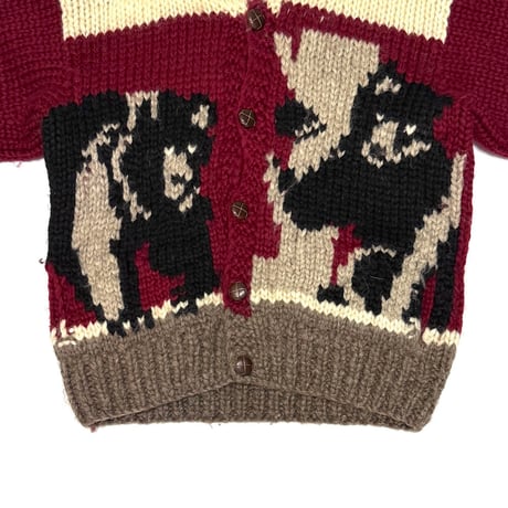 【USED】00's BEAR COWICHAN KNIT CARDIGAN