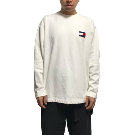【USED】90'S TOMMY HILFIGER FLAG LOGO WAPPEN SWEATSHIRT