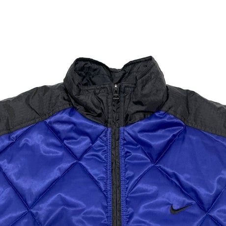 【USED】00'S NIKE QUILTING JACKET METALLIC BLUE